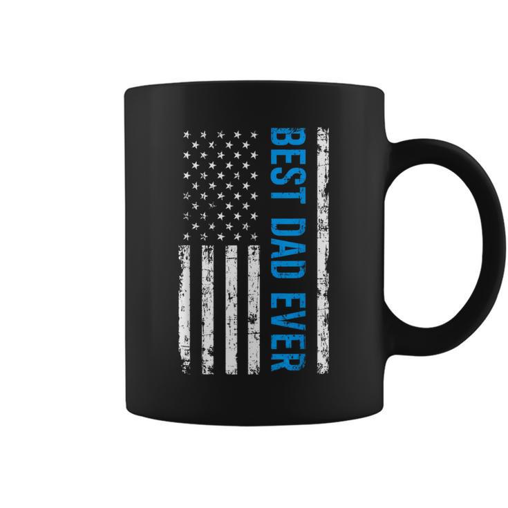 Best Dad Ever With Us Flag American Fathers Day Coffee Mug