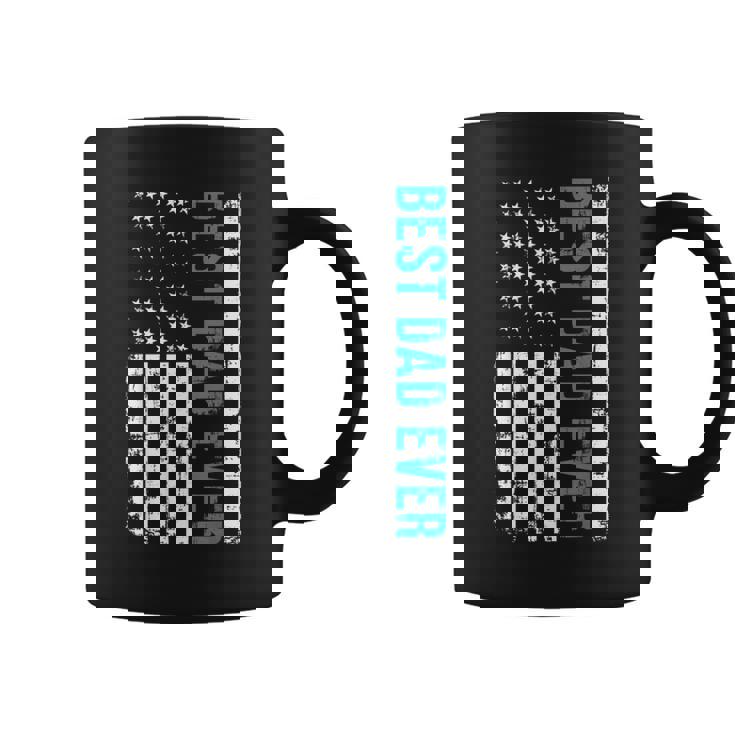 Best Dad Ever With Us Flag Fathers Day Dad Coffee Mug
