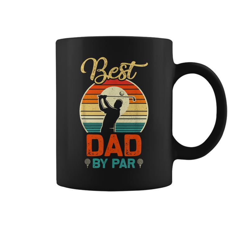 Best Dad By Par Golfing Vintage Retro For Father Day Coffee Mug