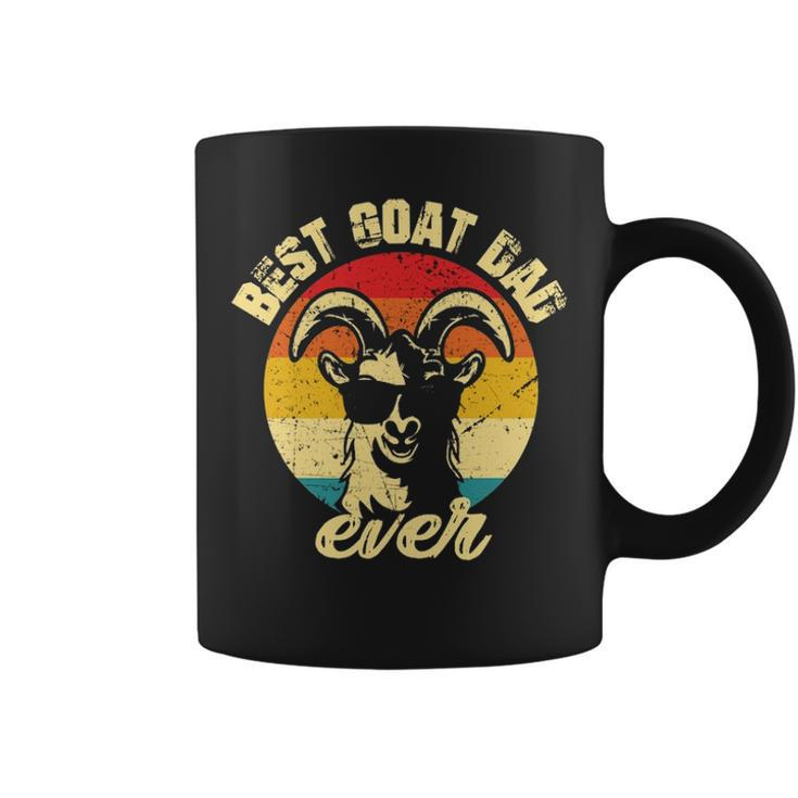 Best Goat Dad Ever Face Retro Vintage Sunset Coffee Mug