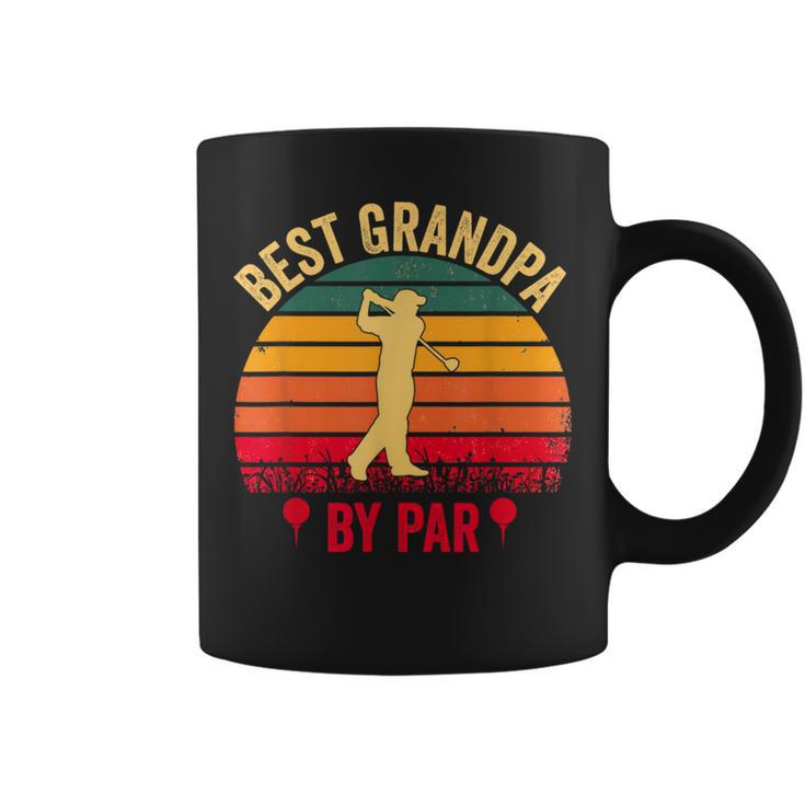 Best Grandpa By Par Golf Fathers Day Golfer Grandad Coffee Mug