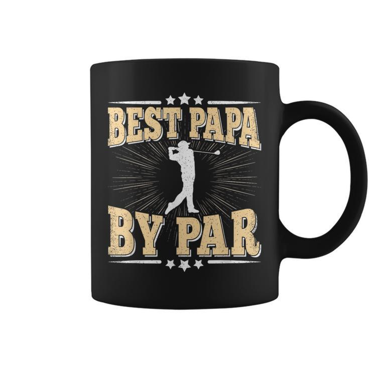 Best Papa By Par Retro Golf Player Daddy Dad Fathers Day Coffee Mug