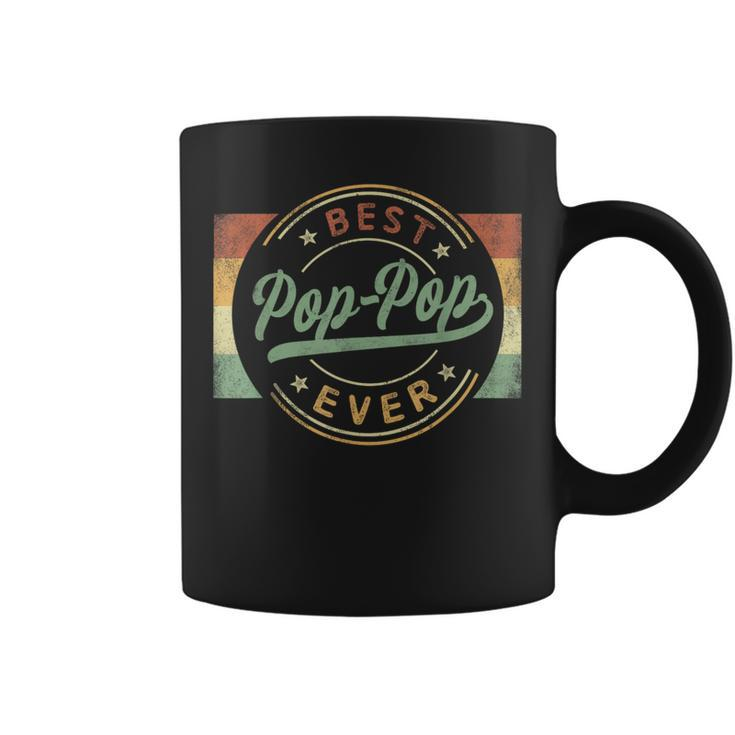 Best Pop-Pop Ever Emblem Father's Day Poppop Grandpa Coffee Mug