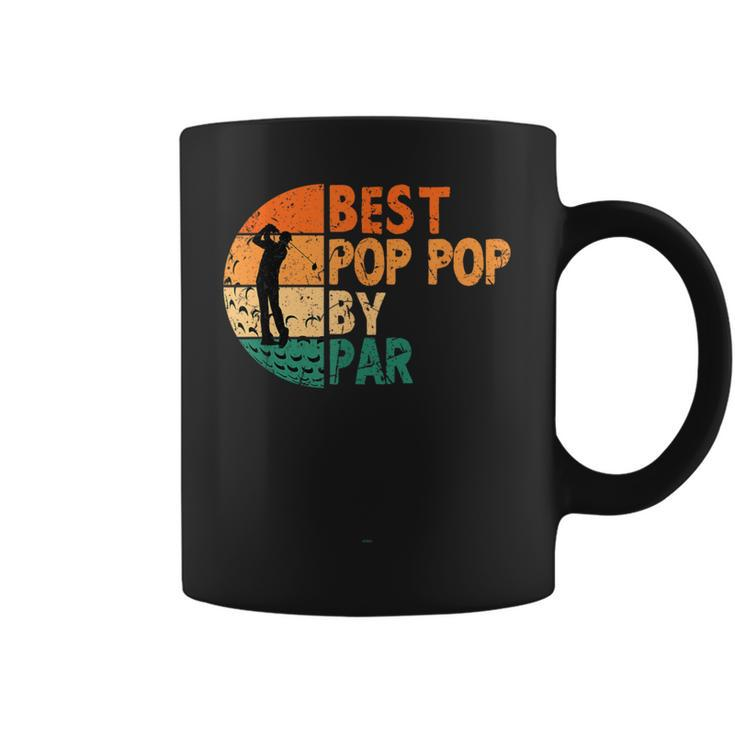 Best Pop-Pop By Par Golfing Grandpa Golf Golfer Poppop Coffee Mug