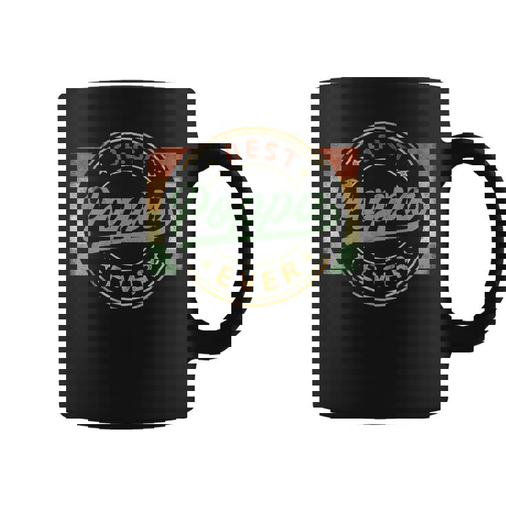 Best Poppa Ever Emblem Father's Day Poppa Grandpa Coffee Mug