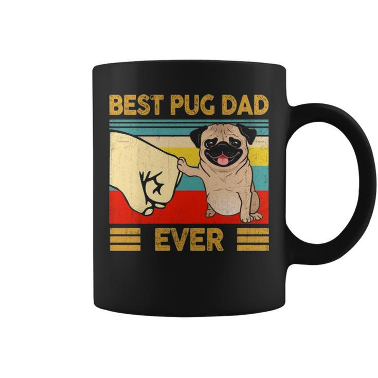 Best Pug Dad Ever Retro Vintage Fun Daddy Father's Day Coffee Mug
