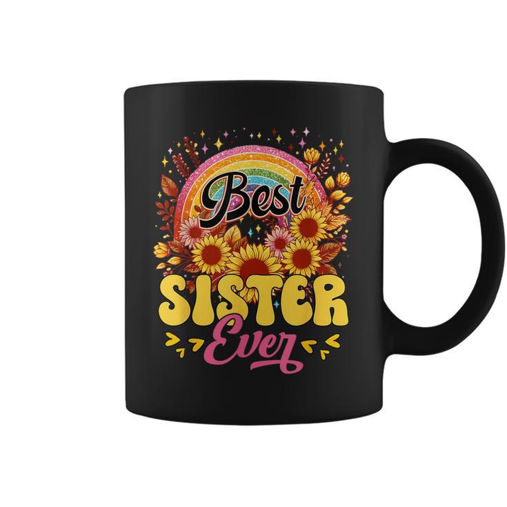 Best Sister Ever Sunflowers Colourful Rainbow Mother's Day Coffee Mug