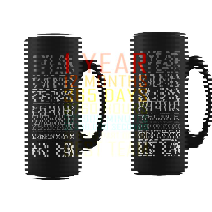 Best Team Vintage Work Anniversary 1 Years Employee Coffee Mug