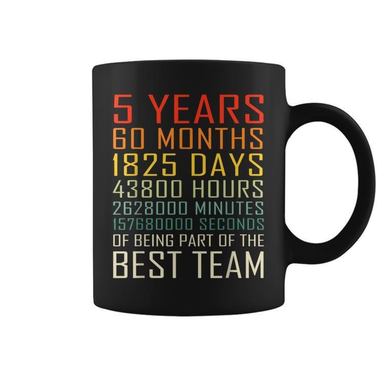 Best Team Vintage Work Anniversary 5 Years Employee Coffee Mug