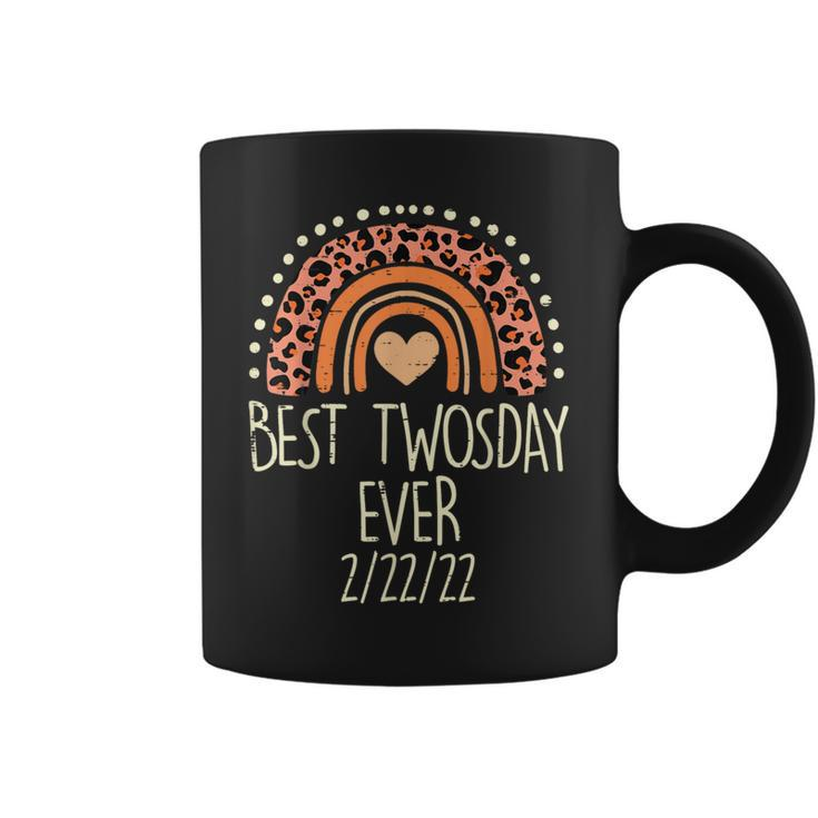 Best Twosday Ever 2-22-22 Leopard Twos Day 2022 Teacher Coffee Mug