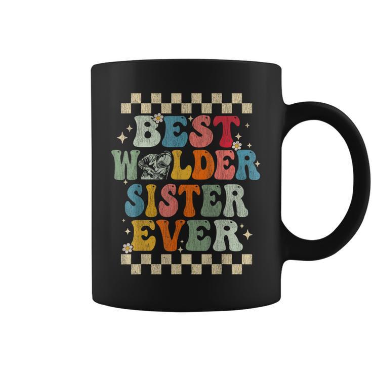 Best Welder Sister Ever Retro Groovy Welder Sister Coffee Mug