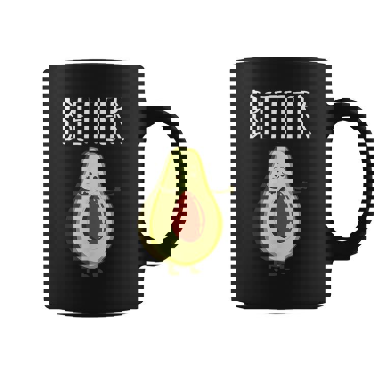 Better Demi-Avocat Assorti Couple Saint-Valentin Mariage Tasse