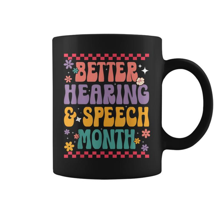 Better Hearing And Speech Month Speech Therapist Retro Coffee Mug