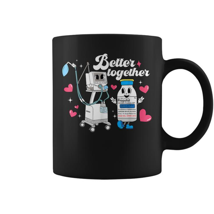 Better Together Nurse Valentine's Day Respiratory Therapist Coffee Mug