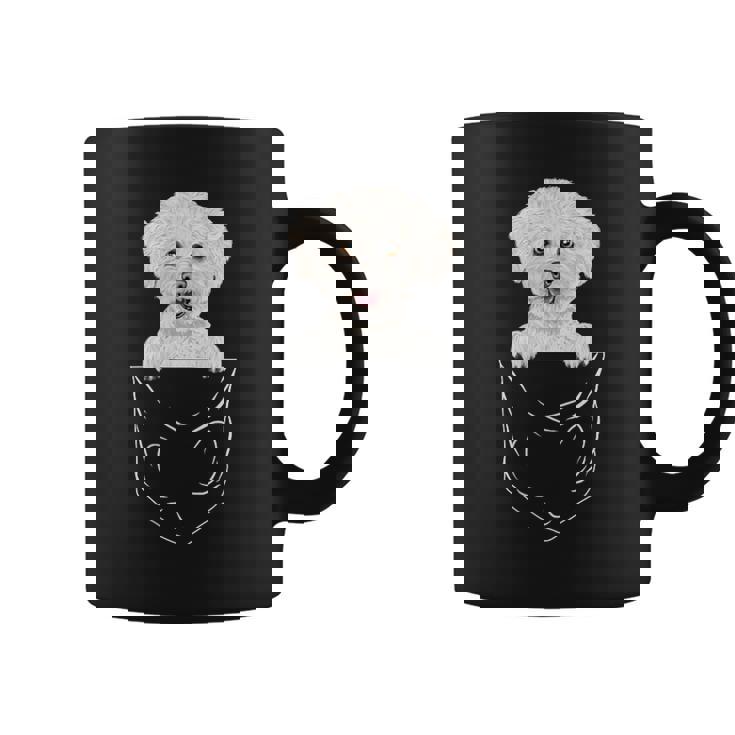 Bichons Frisés Avec Inscription Dog In Pocket Tasse