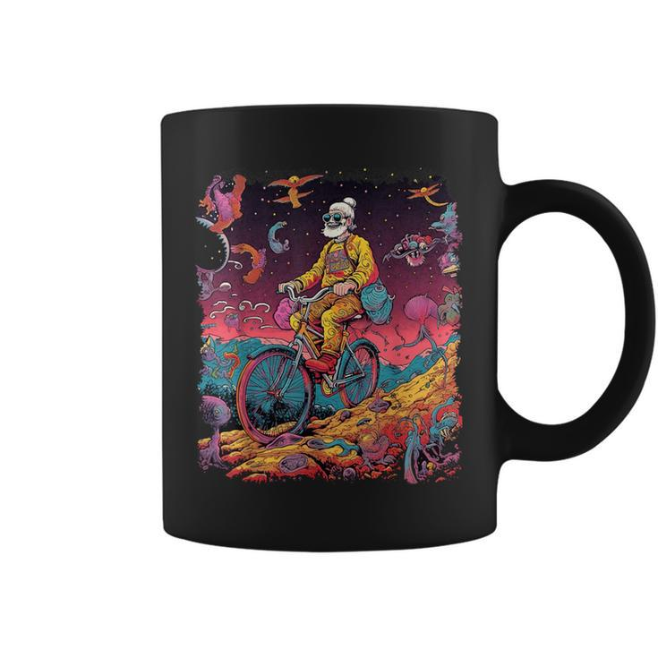 Bicycle Day Hofmann Trip Psychedelic Comic Style Hippie Coffee Mug
