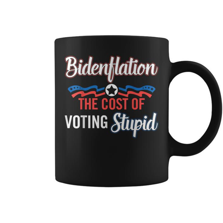 Biden Flation The Cost Of Voting Stupid Anti Biden 4Th July Coffee Mug