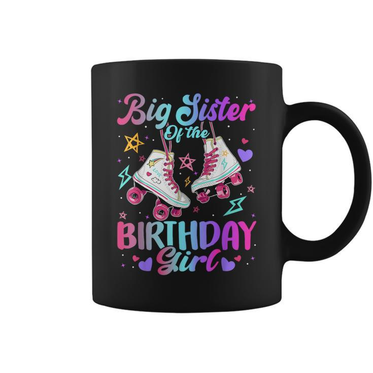 Big Sister Of The Birthday Girl Rolling Skate Family Party Coffee Mug