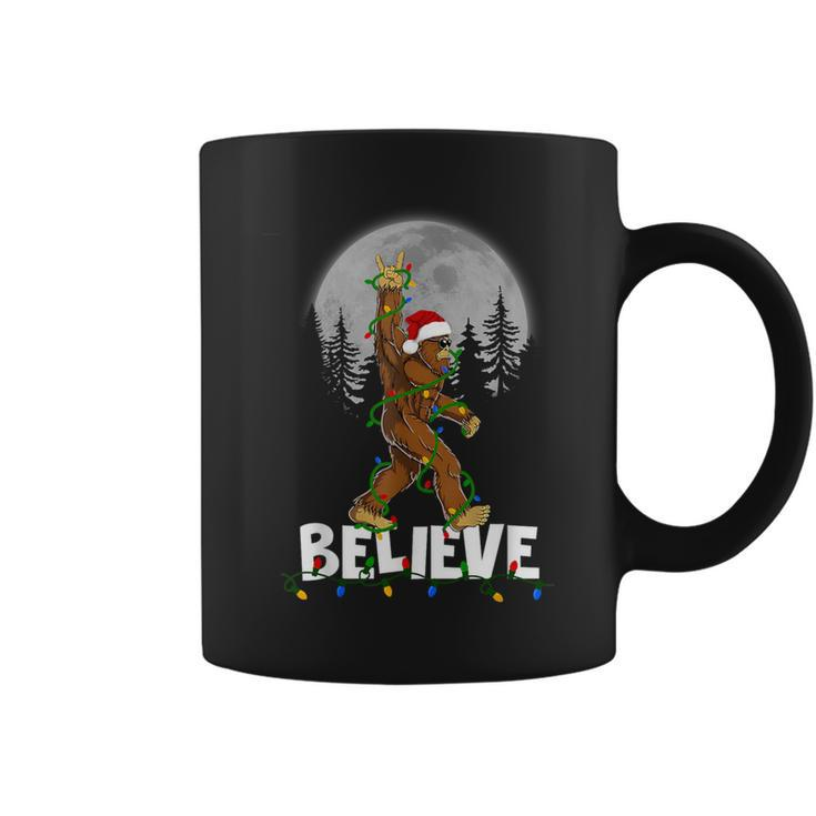 Bigfoot Rock Roll Sasquatch Christmas Believe Coffee Mug