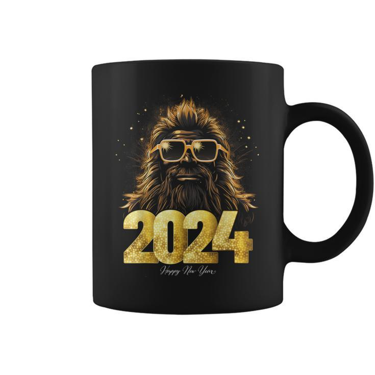 Bigfoot Sasquatch 2024 Happy New Year New Years Eve Party Coffee Mug