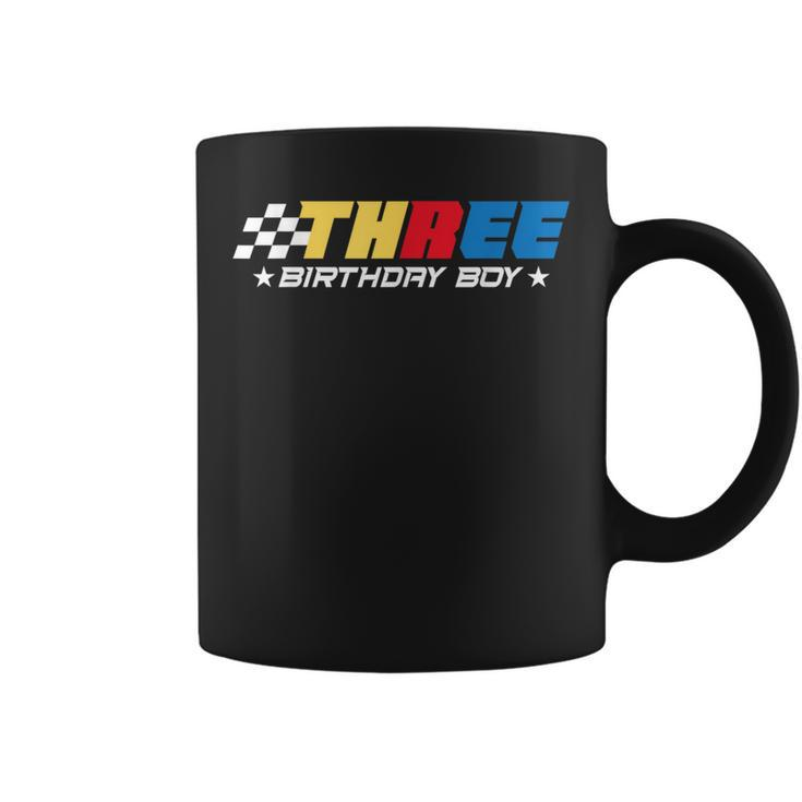 Birthday Boy 3 Three Race Car 3Rd Racing Pit Crew Driver Coffee Mug