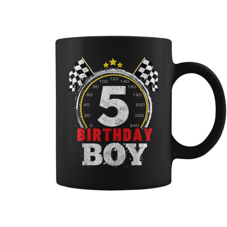 Birthday Boy 5Th Race Car 5 Year Old Racing Coffee Mug