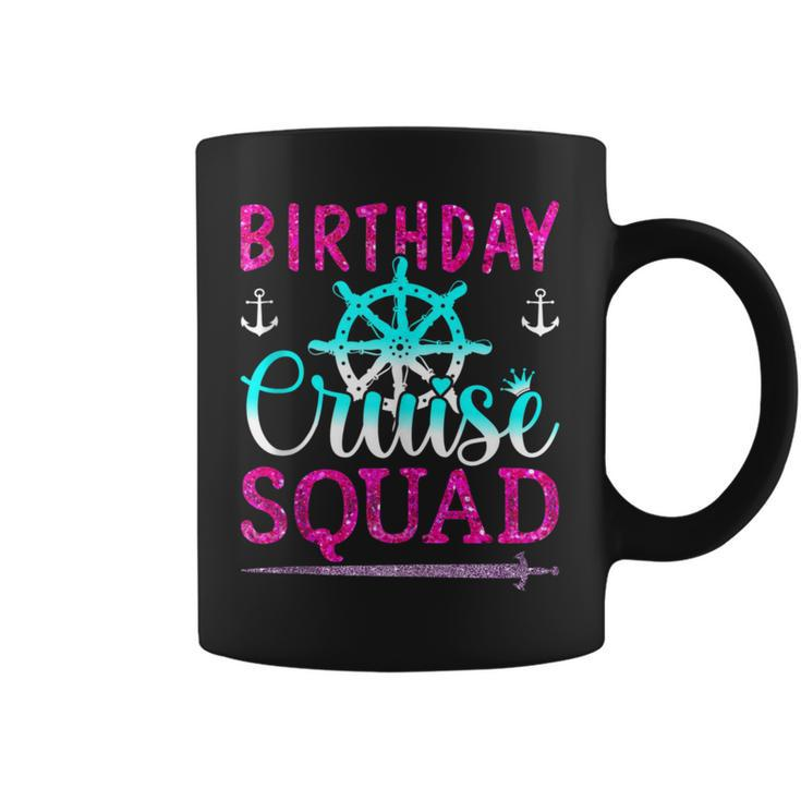 Birthday Cruise Squad King Crown Sword Cruise Boat Party Coffee Mug