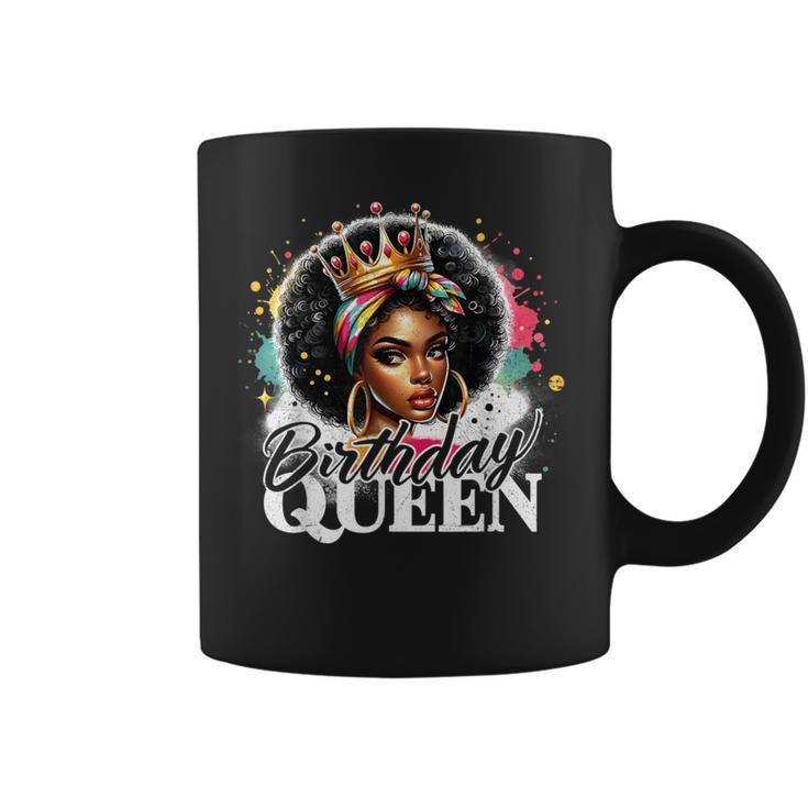 Birthday Queen Happy Birthday African American Afro Queen Coffee Mug