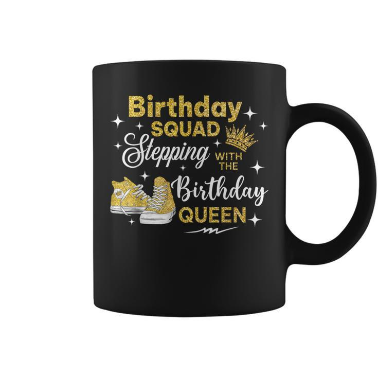 Birthday Squad Shoes Stepping With The Birthday Queen Coffee Mug