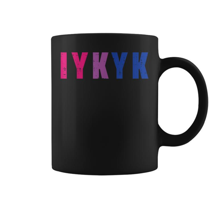 Bisexual Iykyk Fun Bi Pride Flag Bisexuality Lgbtq Women Coffee Mug