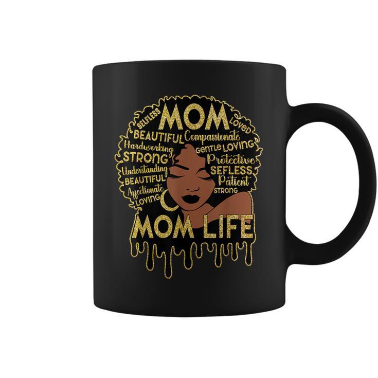 Black African American Black Mom Life Mother's Day Coffee Mug