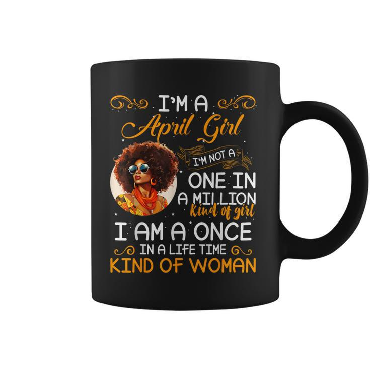 Black Aries Birthday I'm A April Girl Melanin Coffee Mug