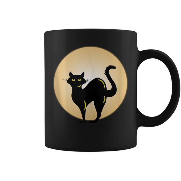 Black Cat And Moon Awesome Cat Lovers Cat Mom Cat Dad Coffee Mug