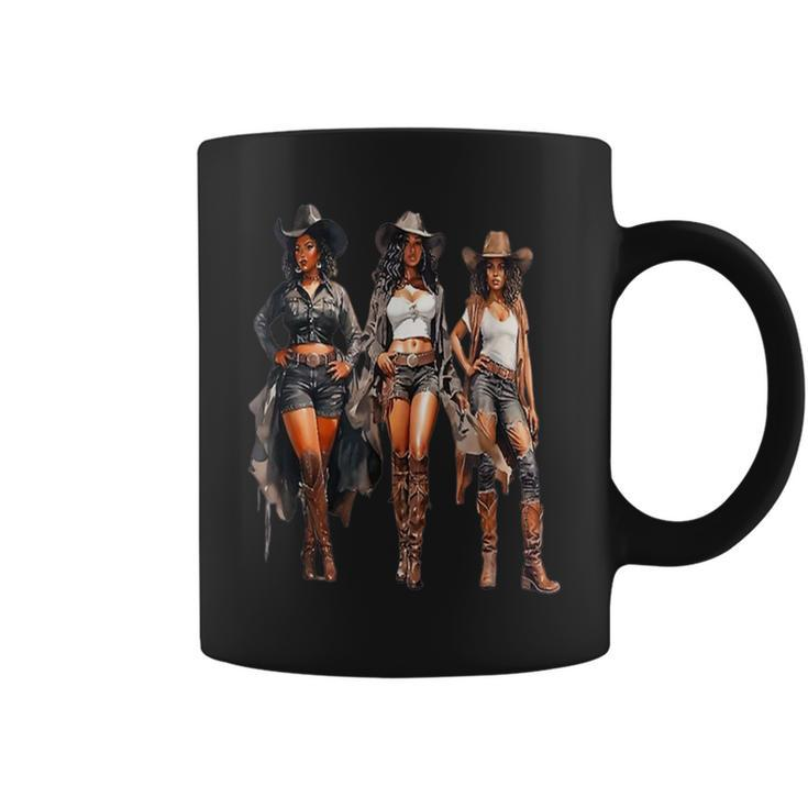 Black Cowgirl Western Rodeo Melanin Black History Texas Coffee Mug