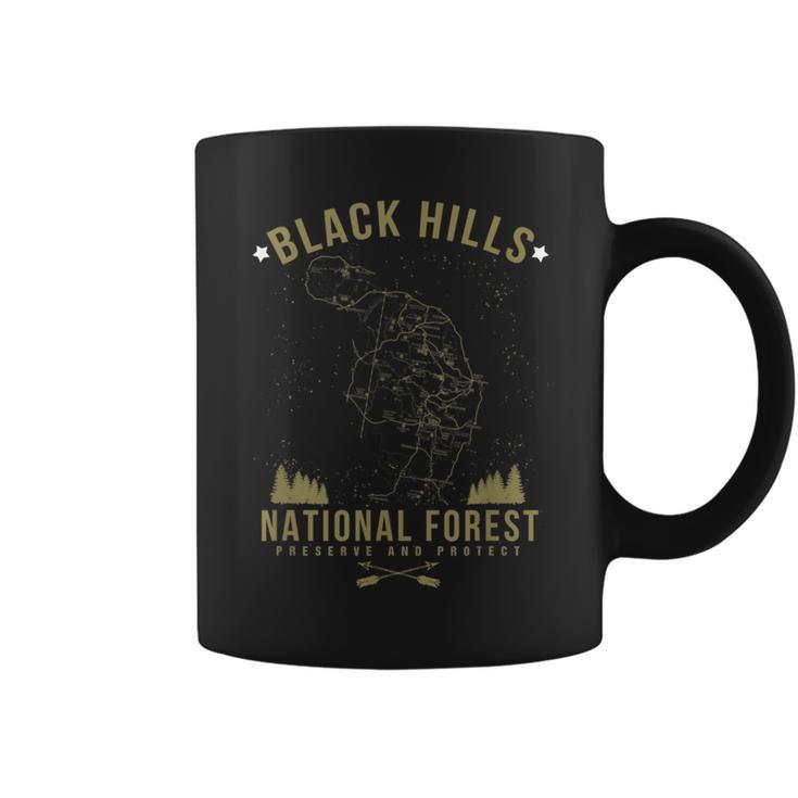 Black Hill National Forest South Dakota Hiking Map Coffee Mug
