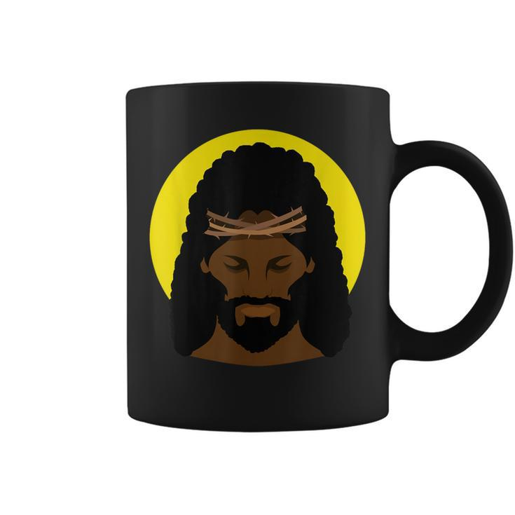 Black Jesus With Afro African American Religious Portrait Coffee Mug