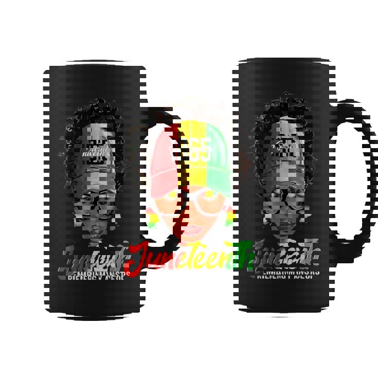 Black Messy Bun Junenth Remembering My Ancestors Coffee Mug