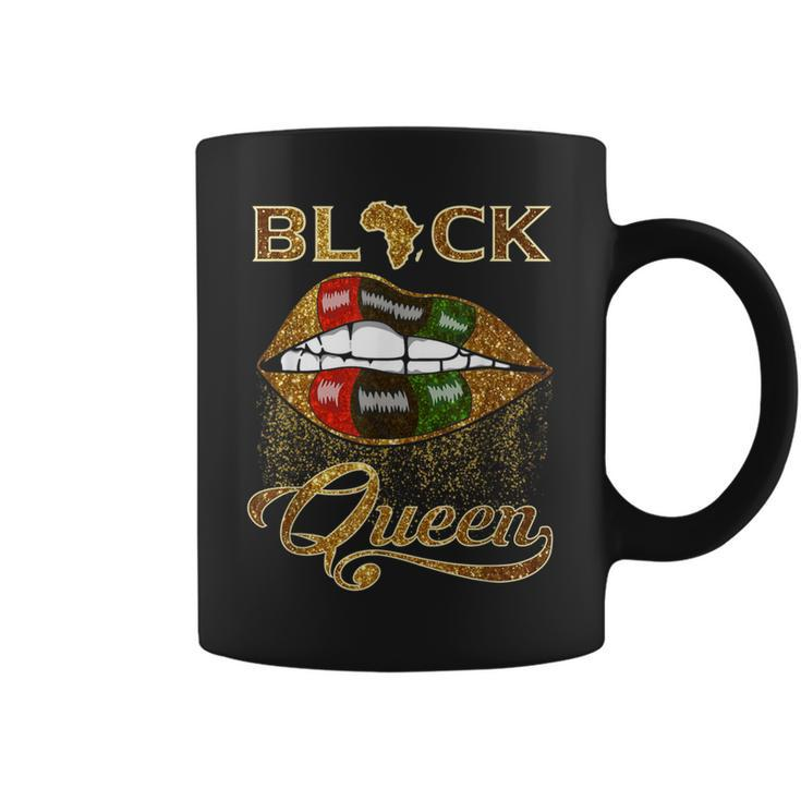 Black Queen Lips Red Green African Flag Africa Coffee Mug