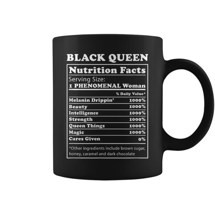 Black Queen Nutrition Facts Black History Month Blm Melanin Coffee Mug