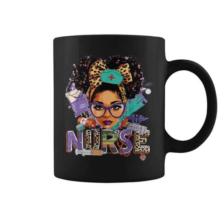 Black Strong Nurse Afro Love Melanin African American Women Coffee Mug