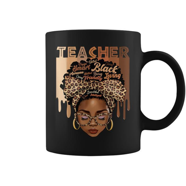 Black Teacher Magic Black History Month Afro Hair Melanin Coffee Mug