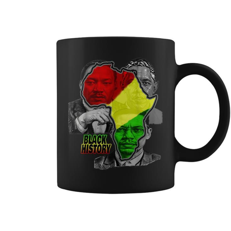 Black History Black Leaders Martin Malcom Obama Africa Coffee Mug