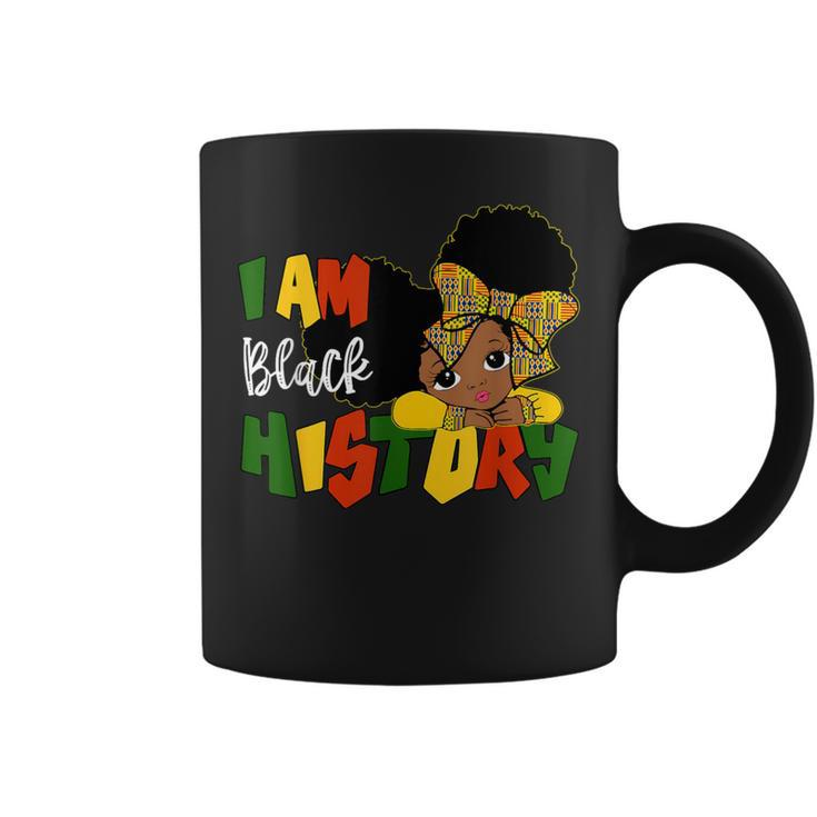 I Am Black History Month Girl Kid Traditional African Kente Coffee Mug