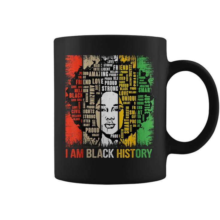 I Am Black History Month Girls Black Queen Melanin Coffee Mug