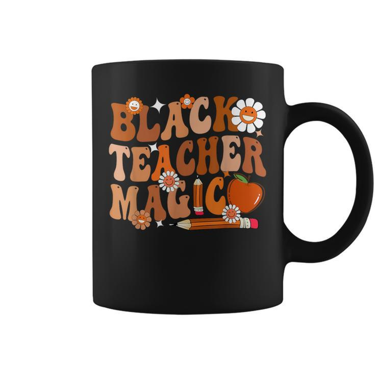 Black History Month Teacher Groovy Black Teacher Magic Coffee Mug