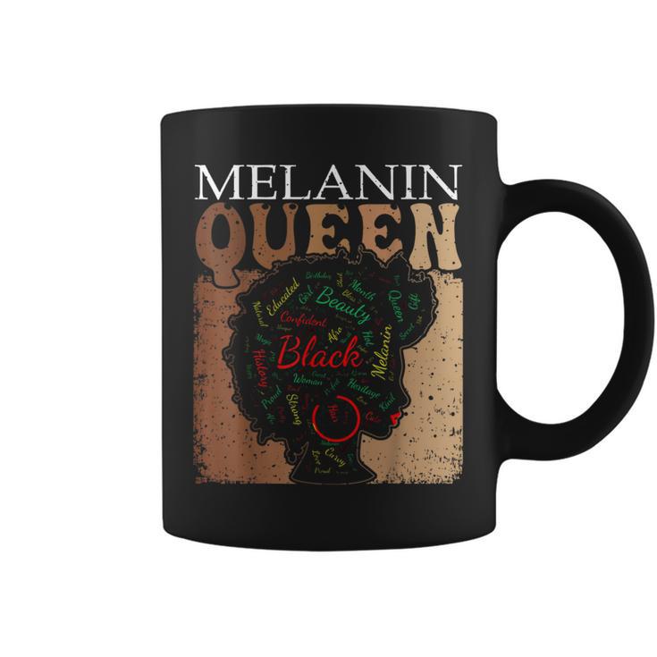 Black History T For Melanin Queen African Hair Coffee Mug