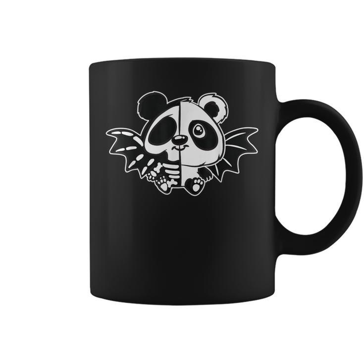 Black And White Nu Goth Vampire Panda J-Gothic New Wave Coffee Mug