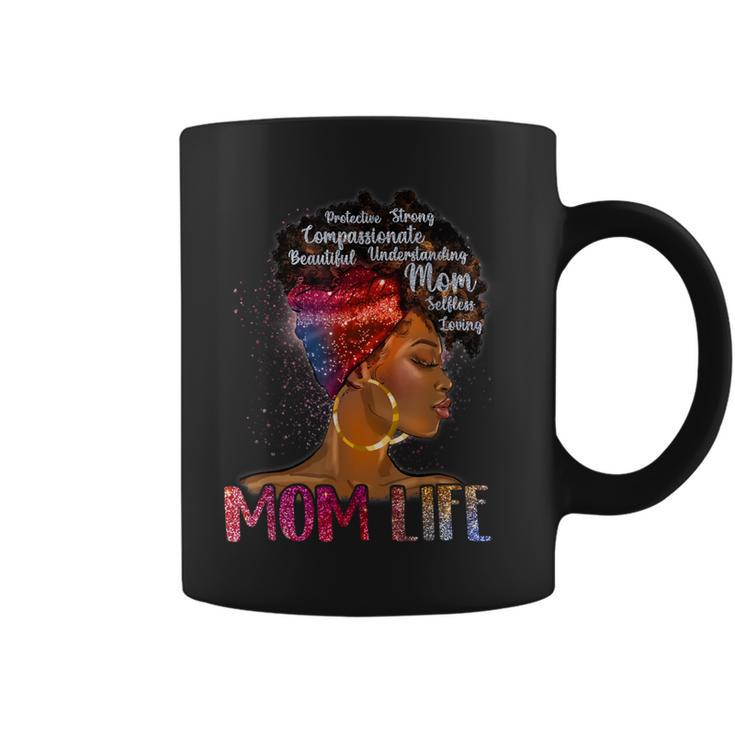 Black Woman Dope Mom Life African American Mother's Day Coffee Mug