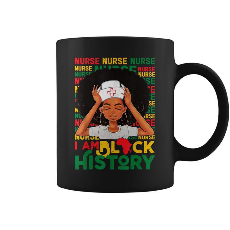 Black Woman Nurse Afro Retro Black History Month Women Coffee Mug