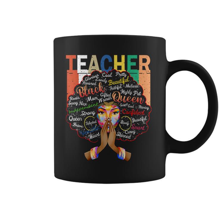 Black Woman Teacher Afro African Vintage Black History Month Coffee Mug